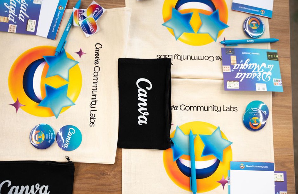 éléments de branding lors d'un événement d'entreprise