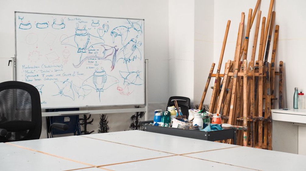 Croquis de tables pour un atelier en petit groupe